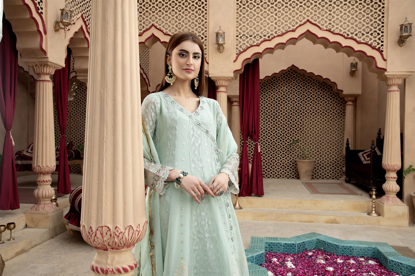 Angrakha-B-008 - AQUA - LUXURY PRET