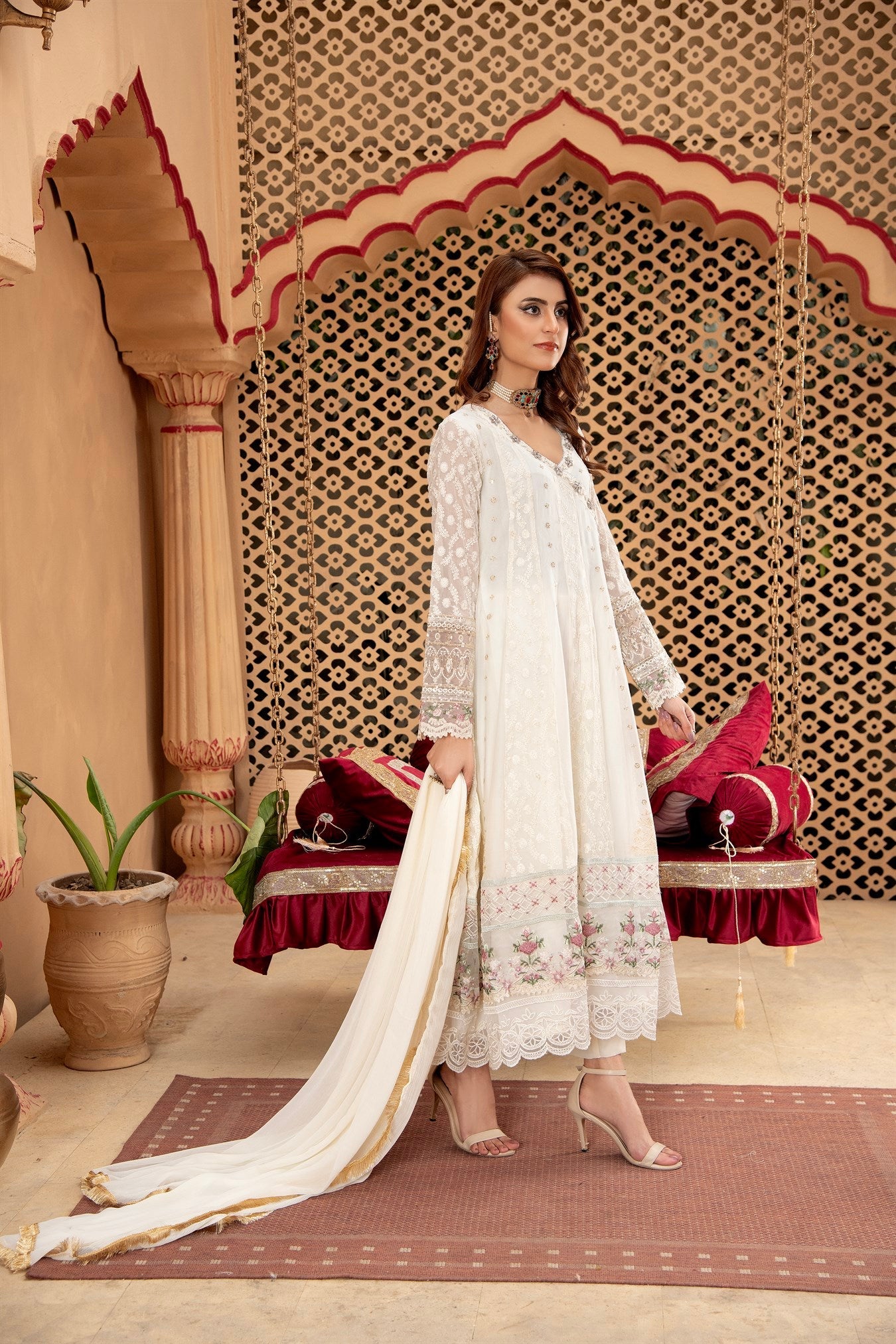 Angrakha-B-008 - OFF WHITE - LUXURY PRET