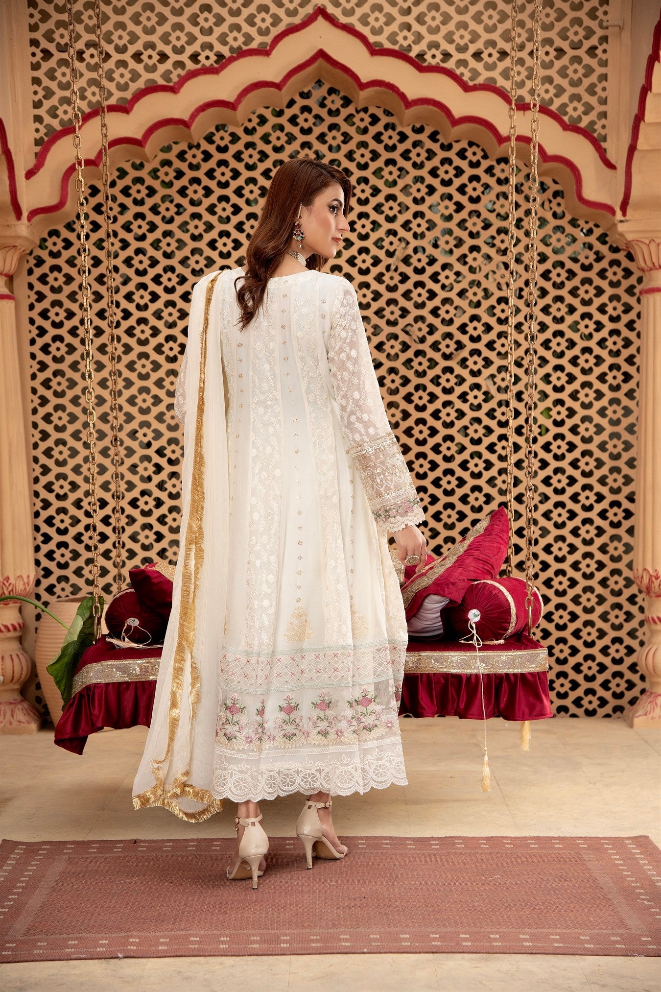 Angrakha-B-008 - OFF WHITE - LUXURY PRET