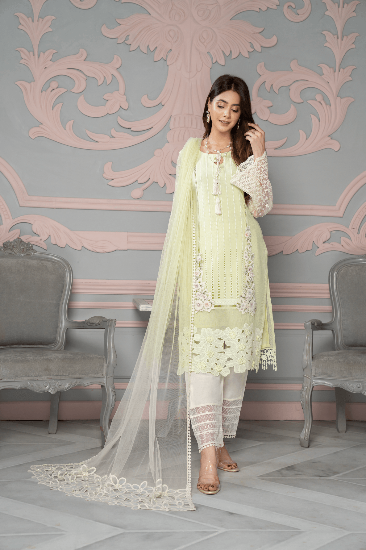 S-113 Lime - KHUDA BAKSH CREATIONS