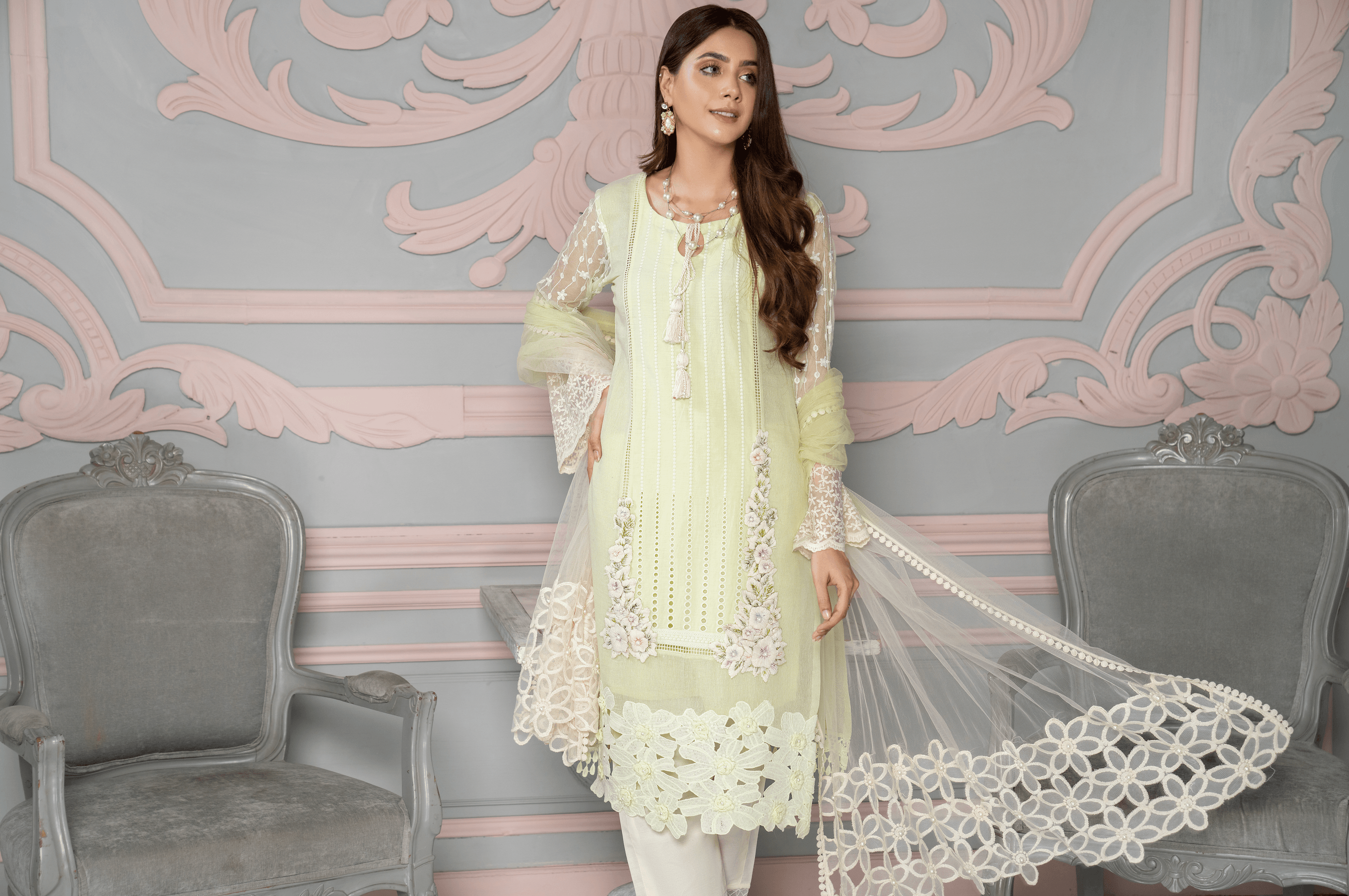 S-113 Lime - KHUDA BAKSH CREATIONS