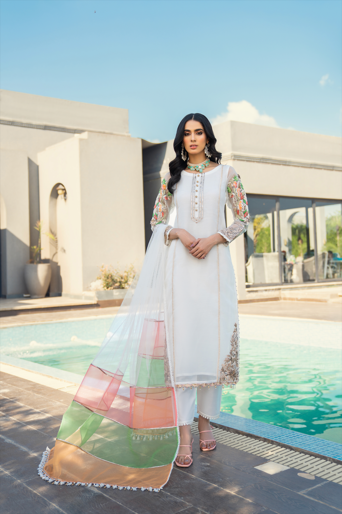 KHUDA BAKSH - M-102 - WHITE - PRET