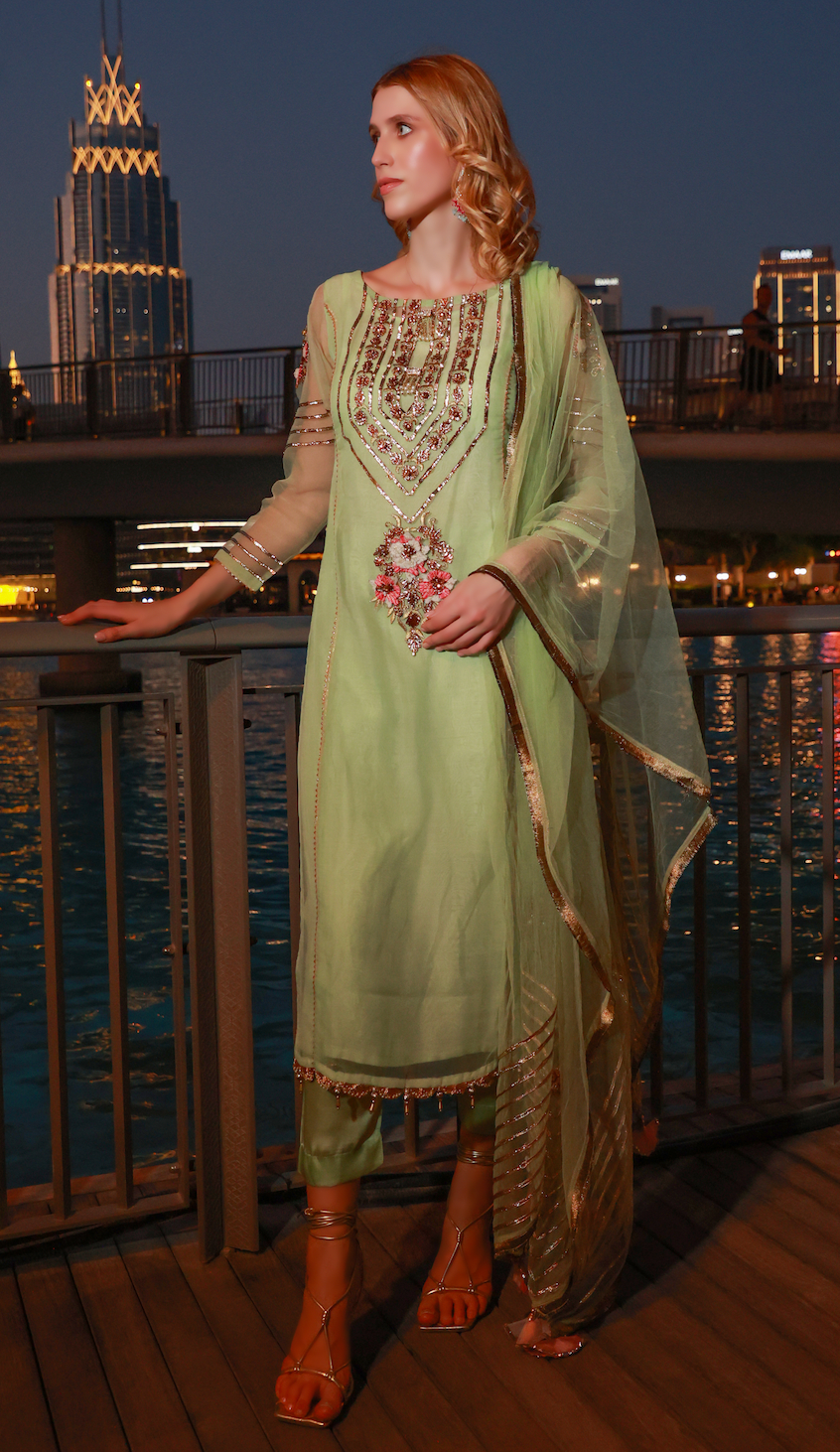 KHUDA BAKSH - M-101 - SEA GREEN - PRET