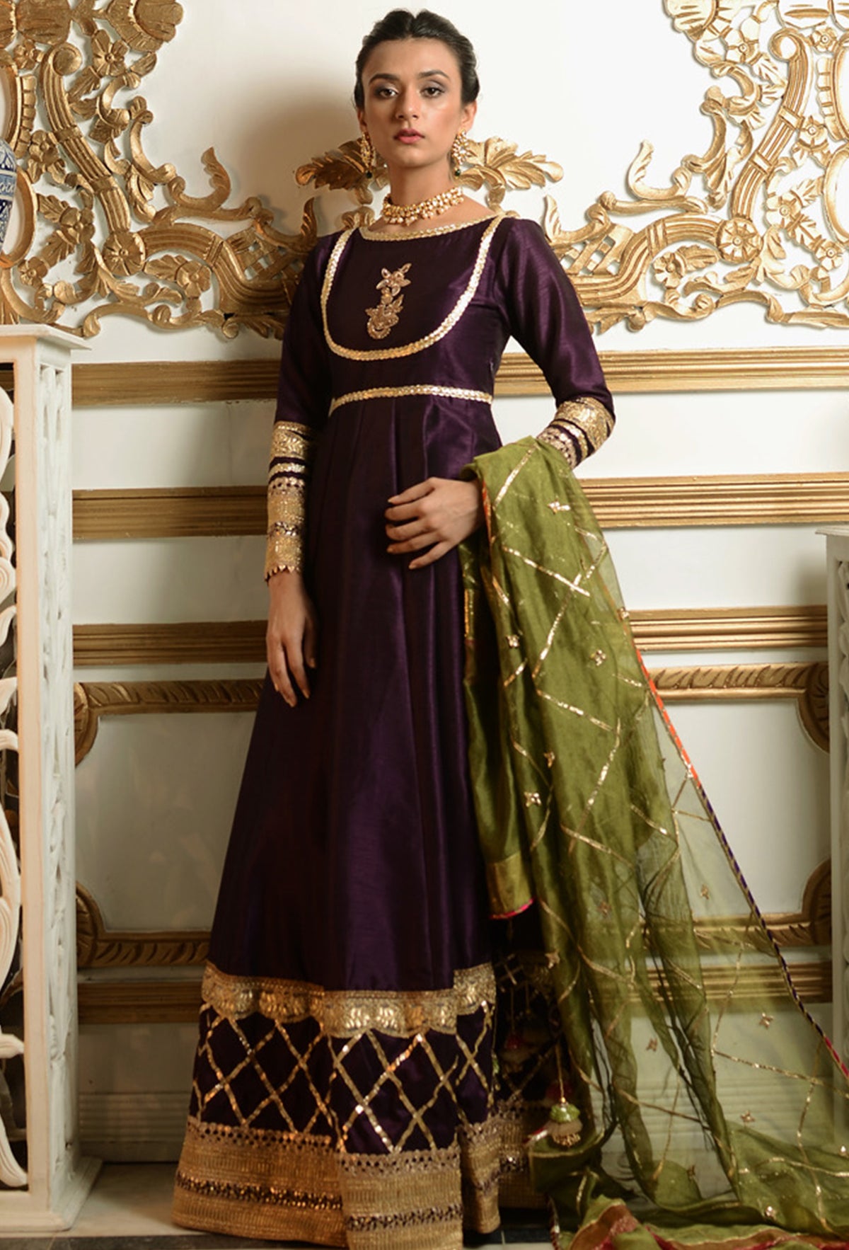 HUES ATELIER - GOTA HEIRLOOM ANARKALI - FORMAL