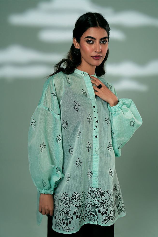 Mint Green Peacock Tunic