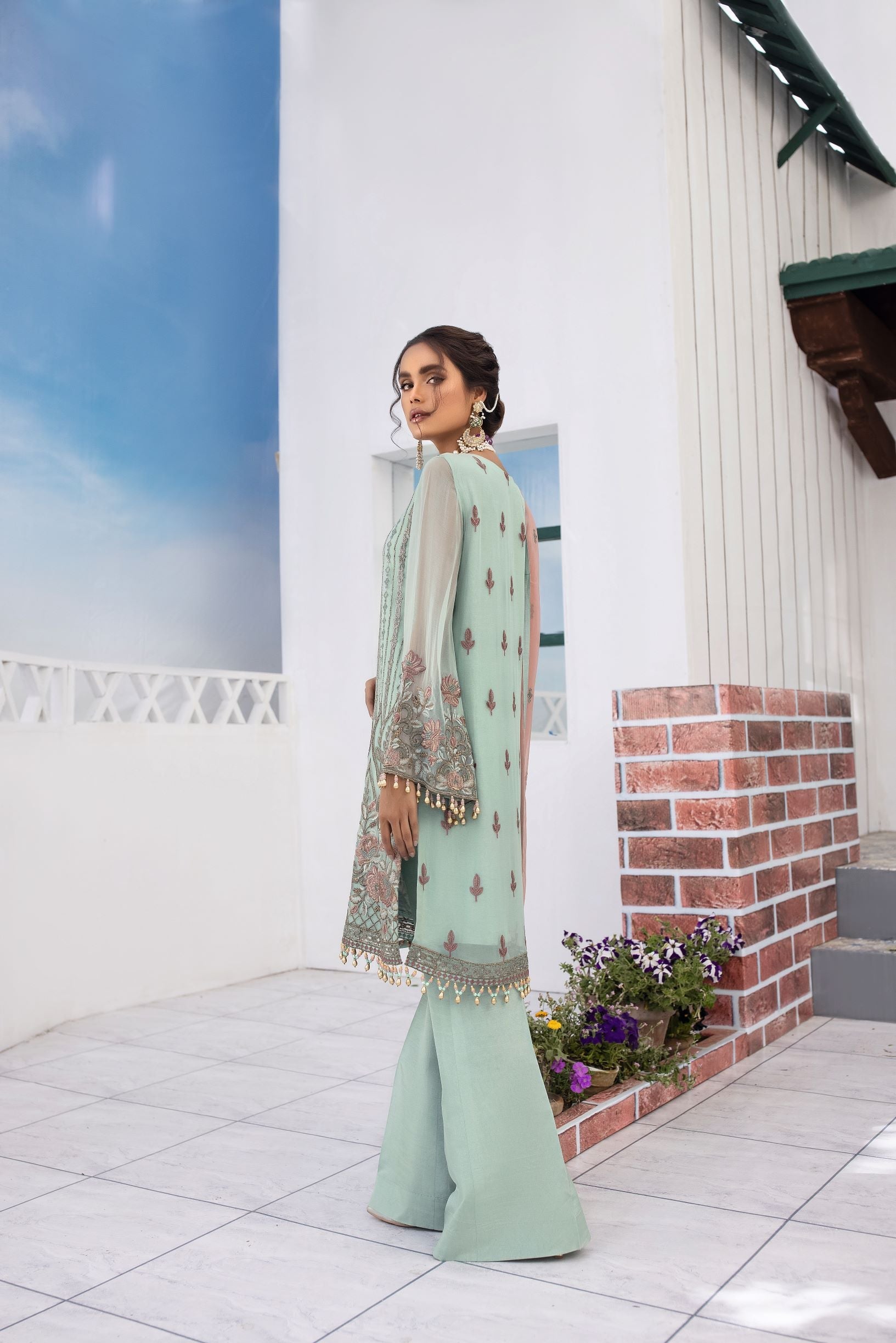 FLOSSIE - KUCH KHAS - FAIR AQUA - UNSTITCHED