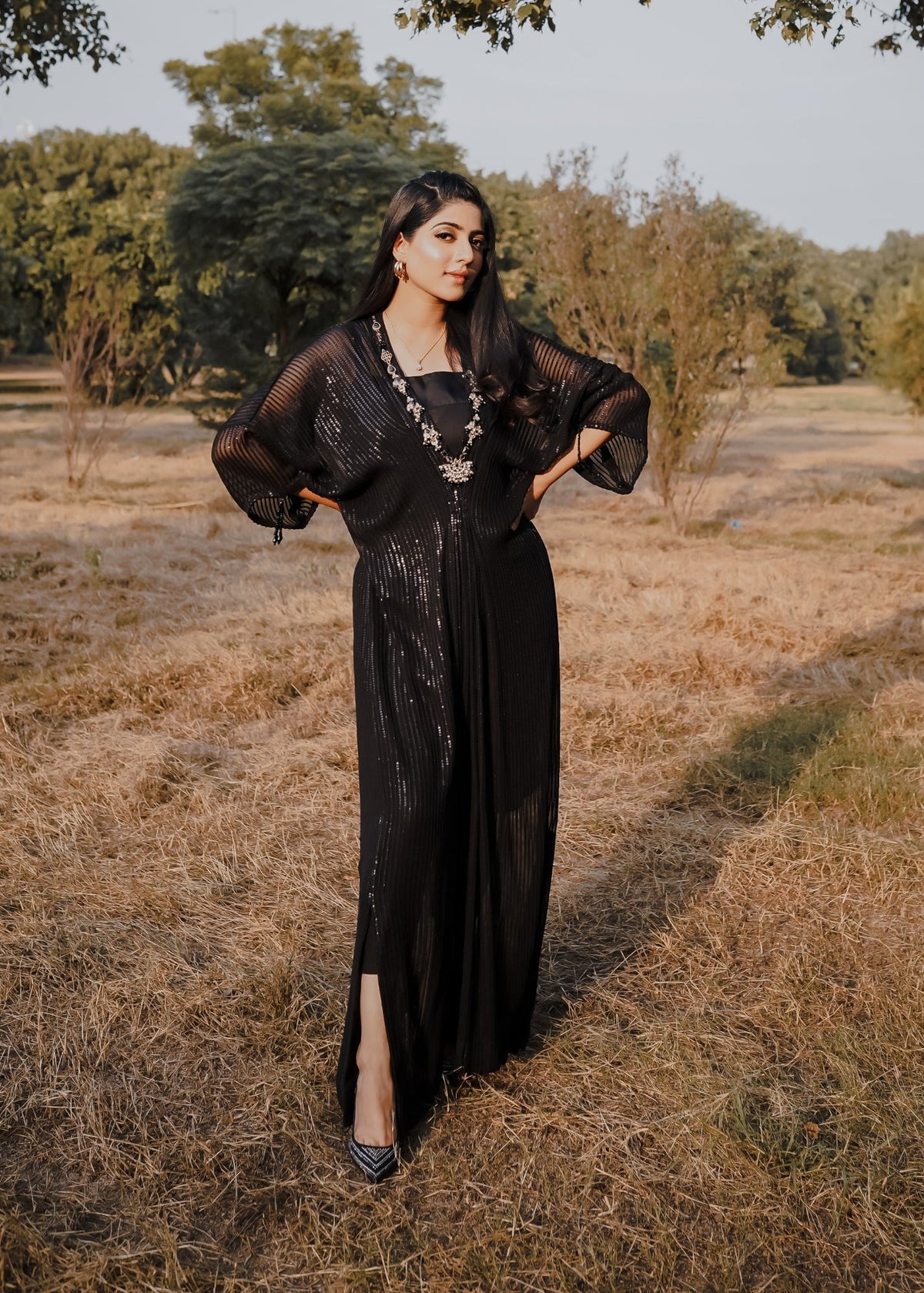 SEEMAB - BLACK KAFTAN - LUXURY PRET