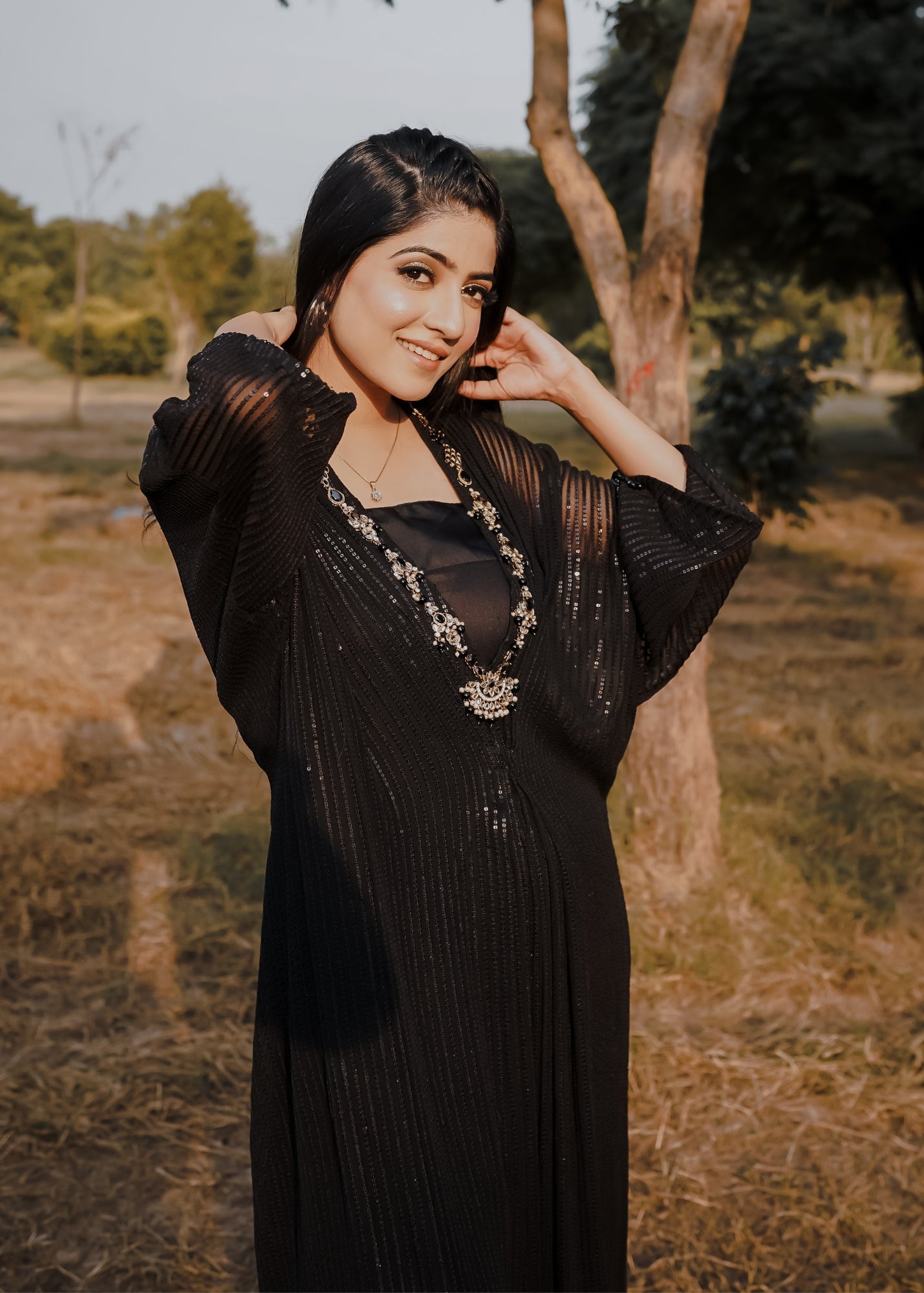 SEEMAB - BLACK KAFTAN - LUXURY PRET