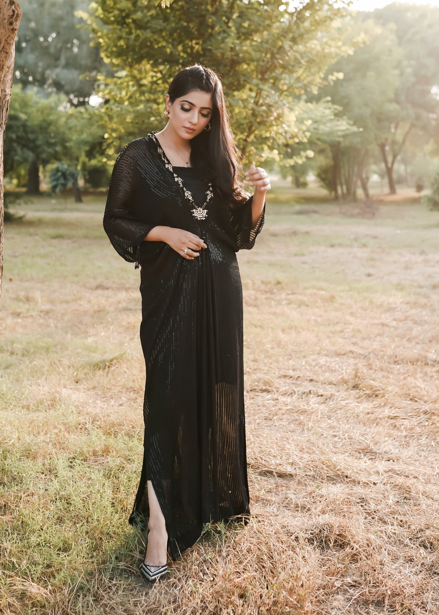 SEEMAB - BLACK KAFTAN - LUXURY PRET