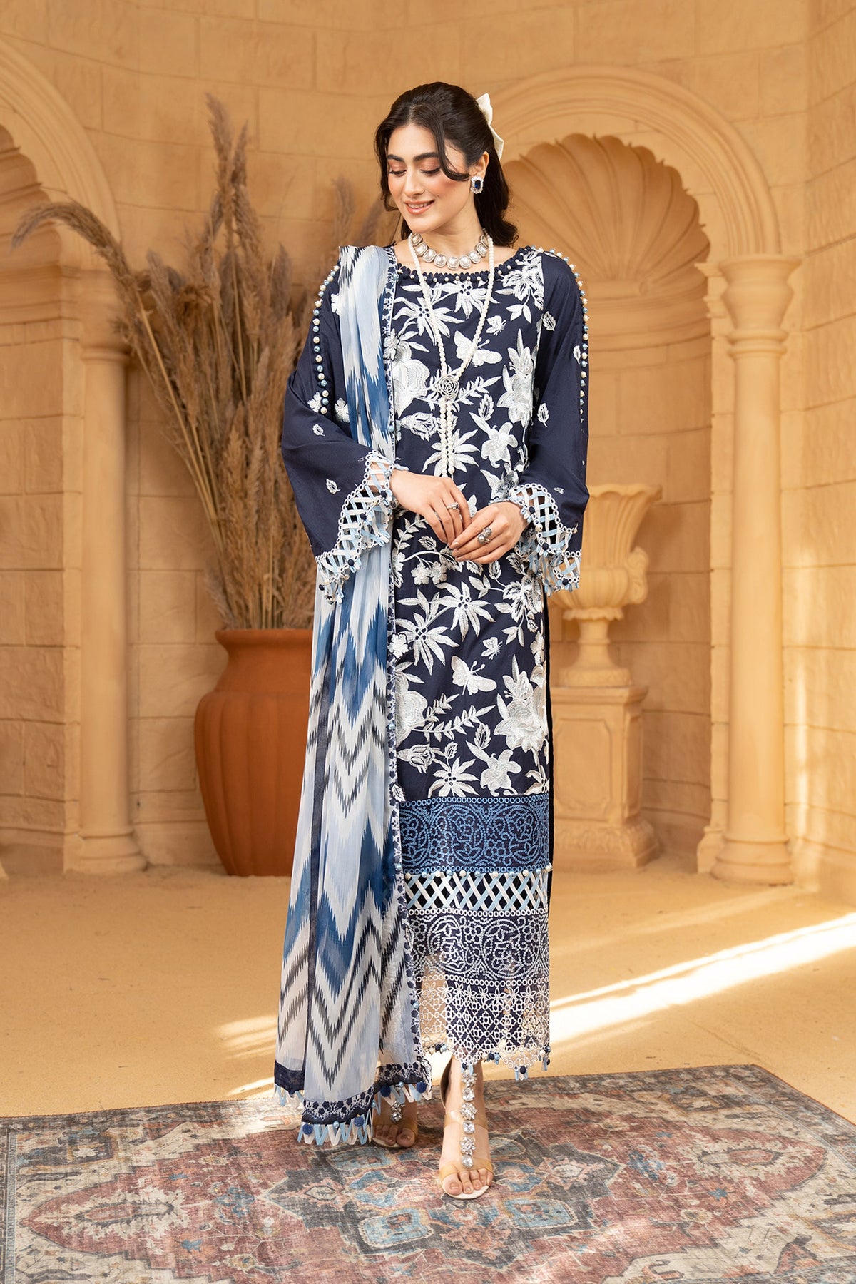 ICE BLUE - SUMMER LUXUERY LAWN '24 - UNSTITCHED