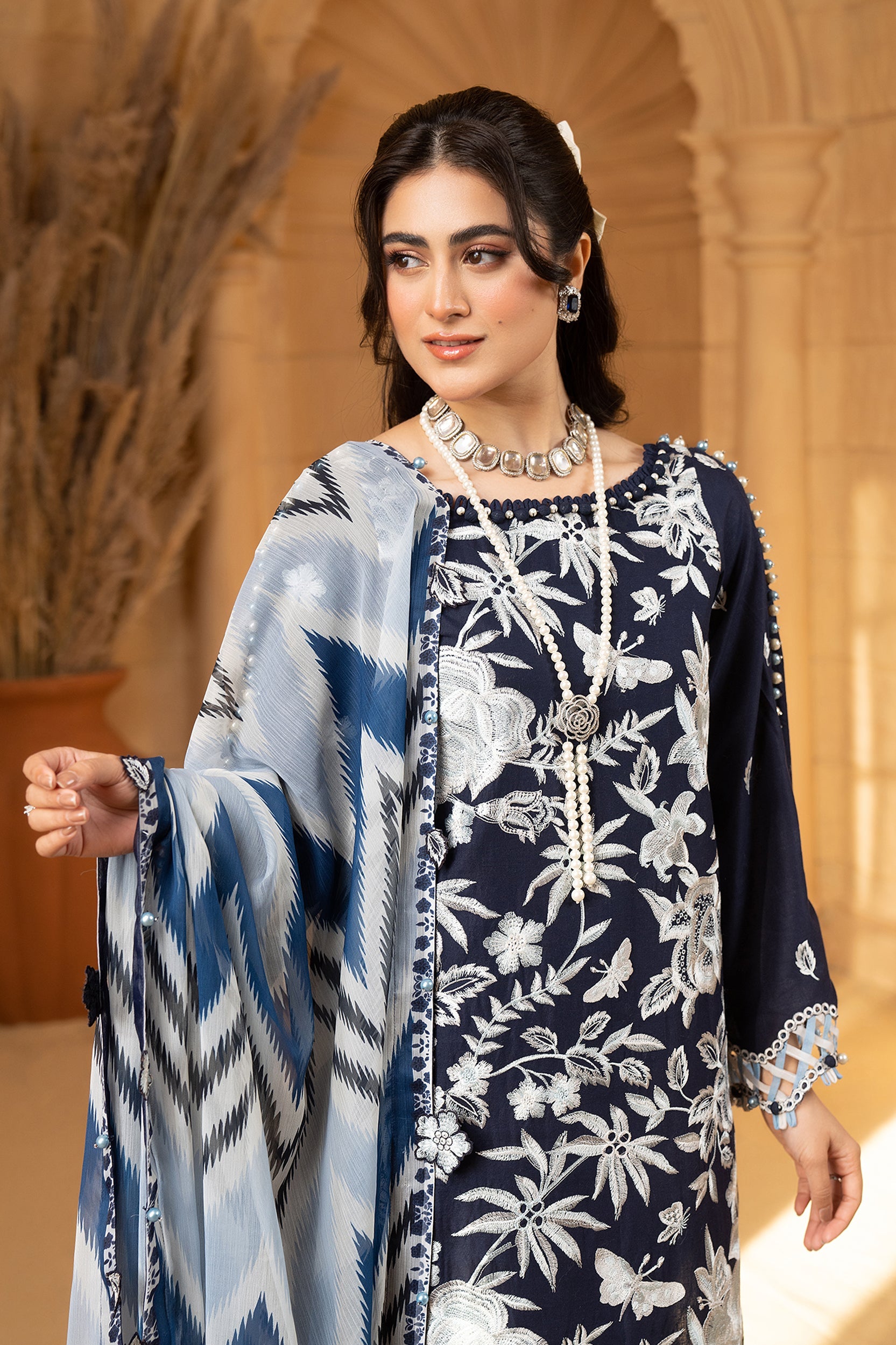 ICE BLUE - SUMMER LUXUERY LAWN '24 - UNSTITCHED