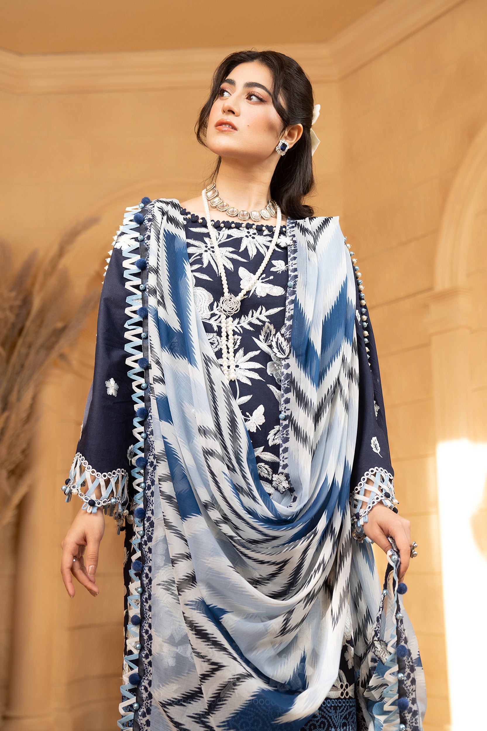 ICE BLUE - SUMMER LUXUERY LAWN '24 - UNSTITCHED