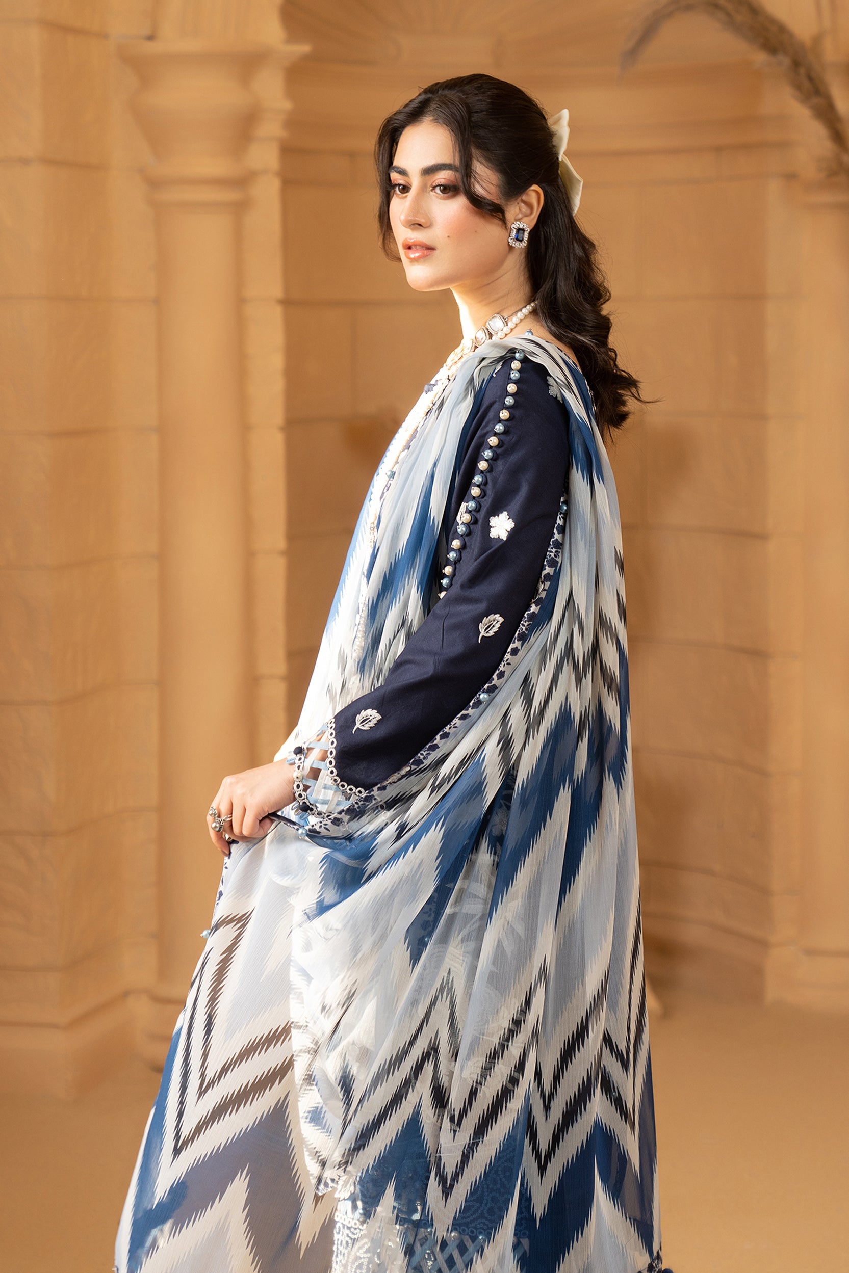 ICE BLUE - SUMMER LUXUERY LAWN '24 - UNSTITCHED