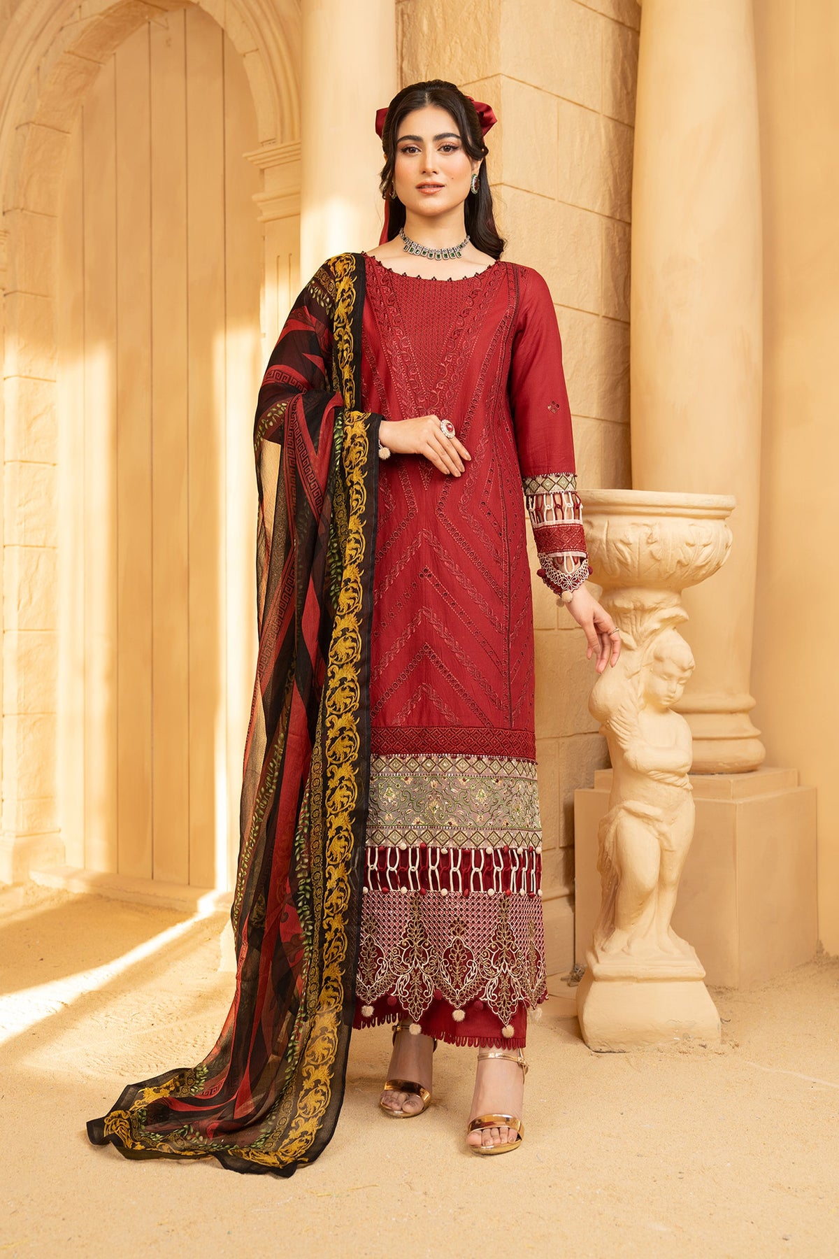 CHERRY - SUMMER LUXUERY LAWN '24 - UNSTITCHED