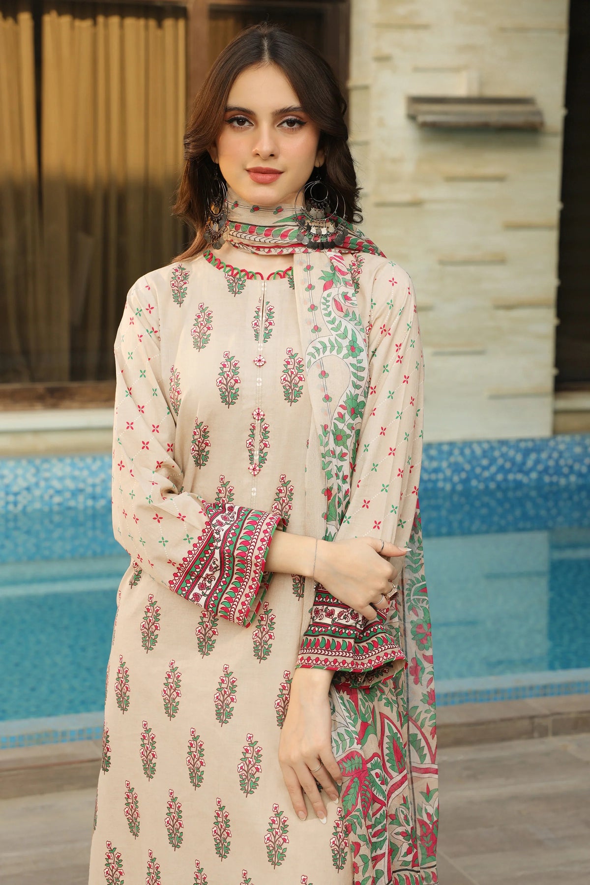 KOMAL PRINTS - LG-SR-0197-B - UNSTITCHED