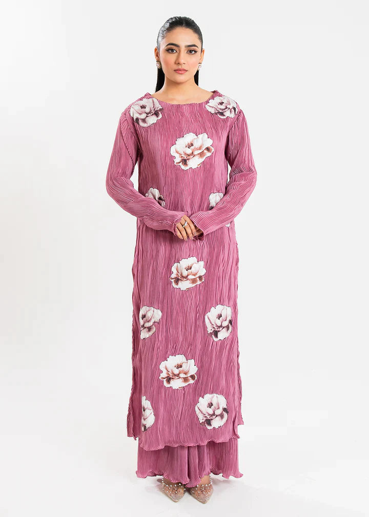 CLAIRE - PLEATED SILK - ROSY - PRET