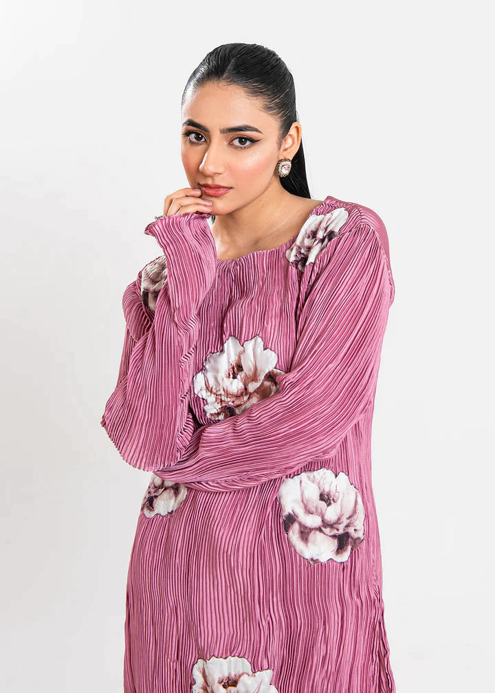 CLAIRE - PLEATED SILK - ROSY - PRET