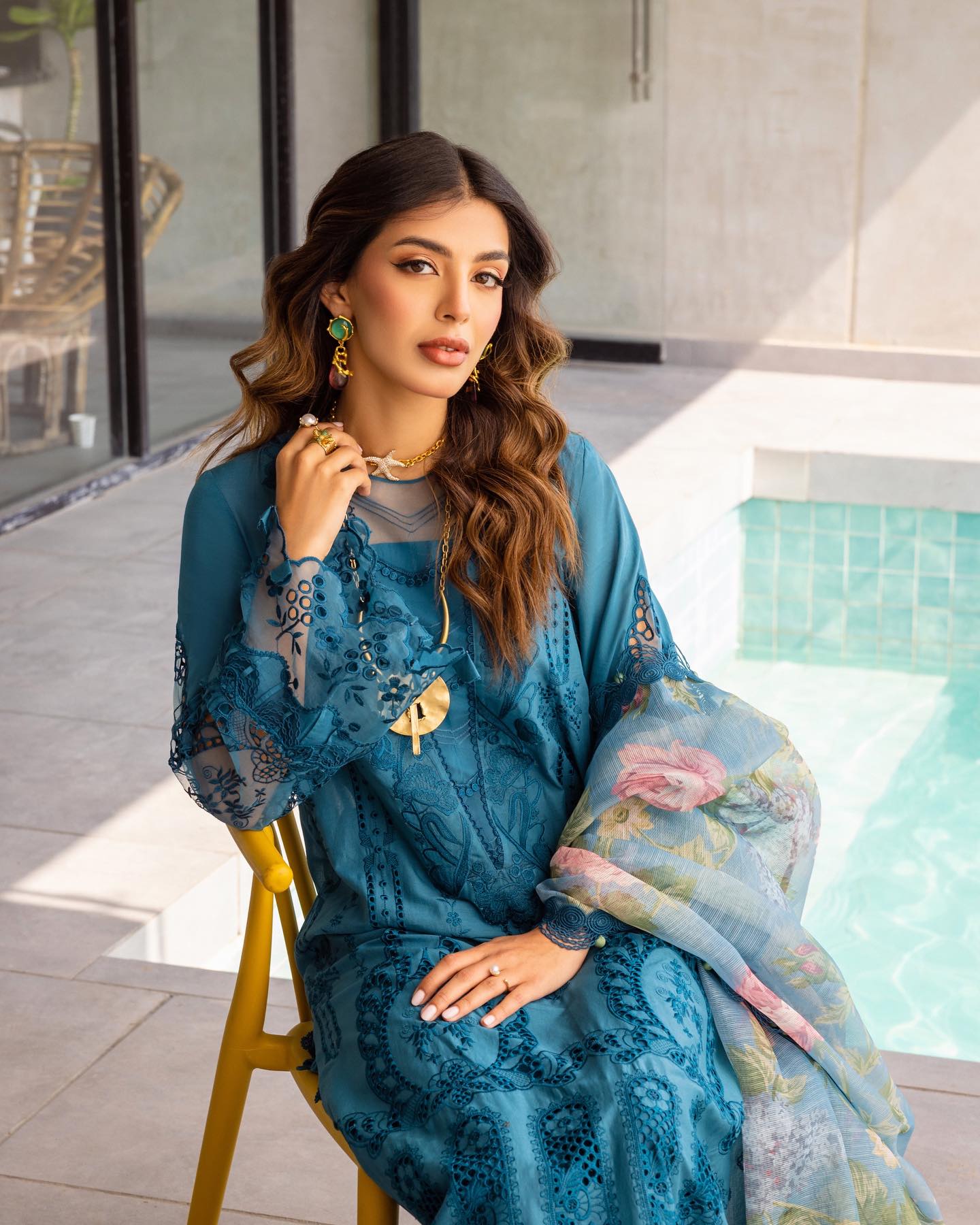 Saira Rizwan - LUXURY LAWN '24 - SAPPHIRE - UNSTITCHED