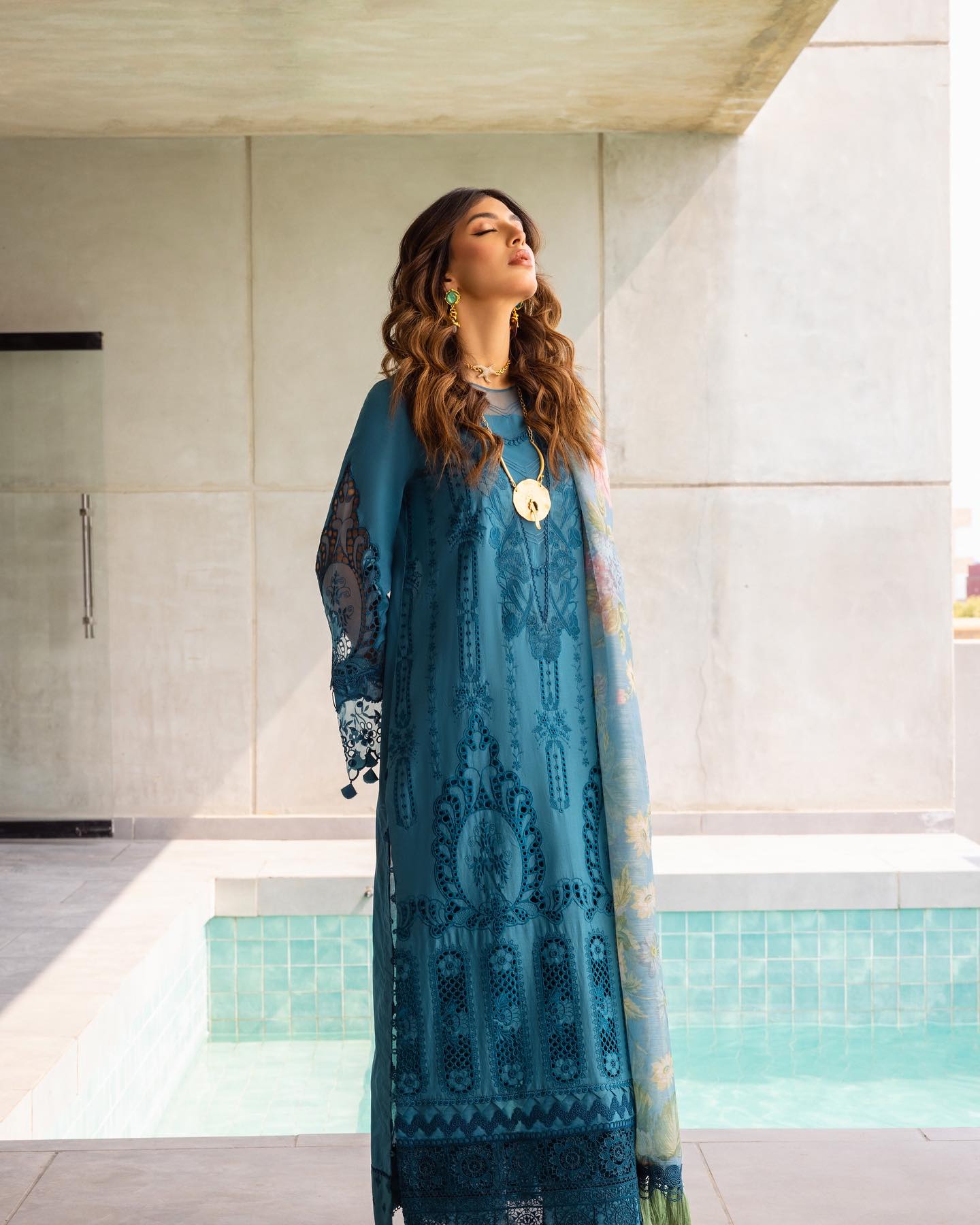 Saira Rizwan - LUXURY LAWN '24 - SAPPHIRE - UNSTITCHED
