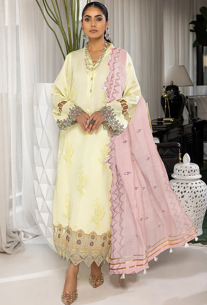 CHARLOTTE - CHIKANKARI EMBROIDERED LAWN - CHARLOTTE-D06 - UNSTITCHED