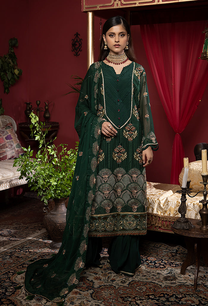 HUMDUM - HEER EMBROIDERY CHIFFON - HR-06 - UNSTITCHED