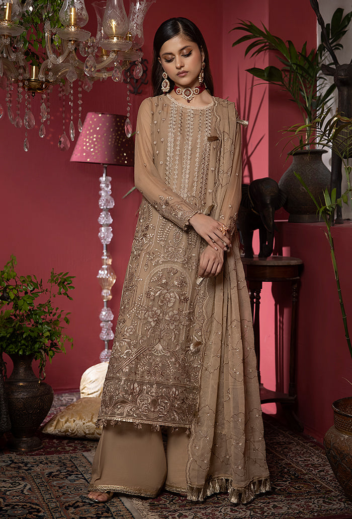 HUMDUM - HEER EMBROIDERY CHIFFON - HR-08 - UNSTITCHED