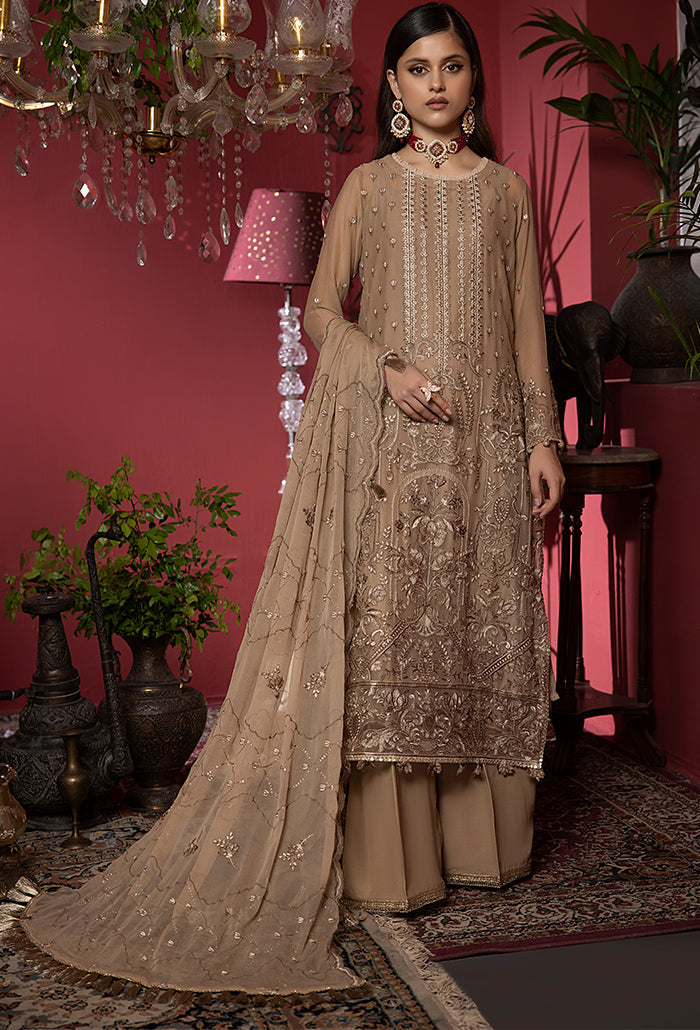 HUMDUM - HEER EMBROIDERY CHIFFON - HR-08 - UNSTITCHED