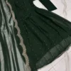 3Pc Chiffon Embroidered Suit Green