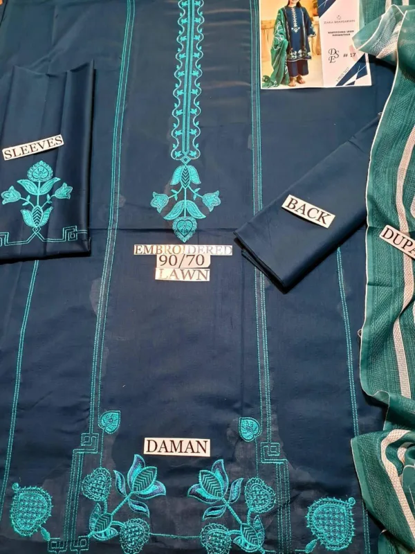 3PC Embroidered Lawn Suit 3PC Embroidered Lawn Suit