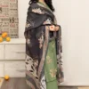 Green Embroidered 3 Pcs Unstitched Suit