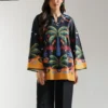 Lawn Digital Print Shirt - Black