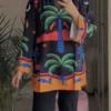 Lawn Digital Print Shirt - Black