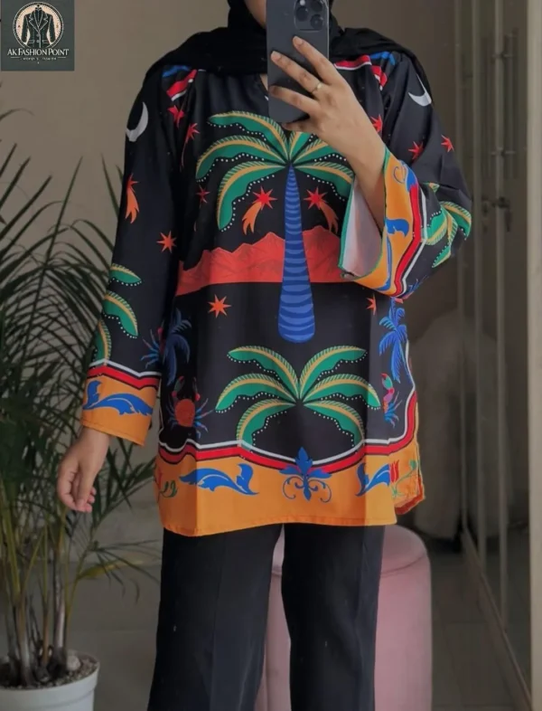 Lawn Digital Print Shirt - Black Lawn Digital Print Shirt - Black