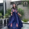 Silk Handwork Maxi Jacket Set 2Pc