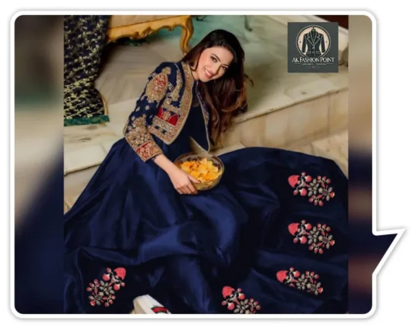 Silk Handwork Maxi Jacket Set 2Pc Silk Handwork Maxi Jacket Set 2Pc