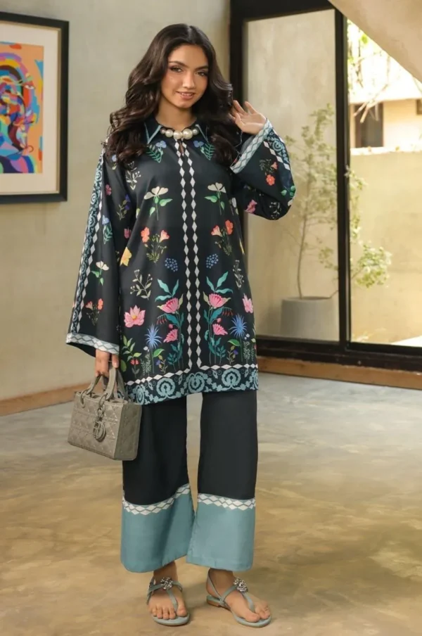 Swiss Lawn 2PC Printed Suit Black Swiss Lawn 2PC Printed Suit Black