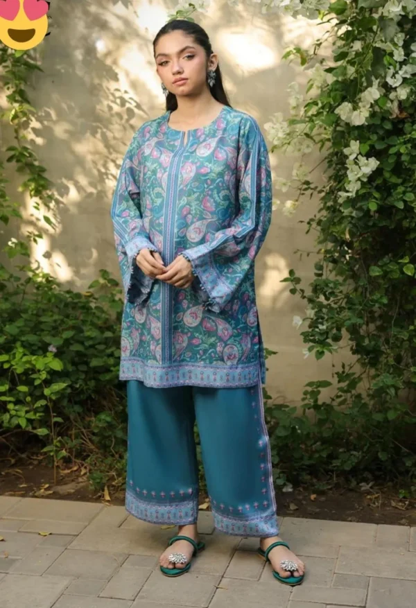 Swiss Lawn Printed Shirt Trouser Set Swiss Lawn Printed Shirt Trouser Set