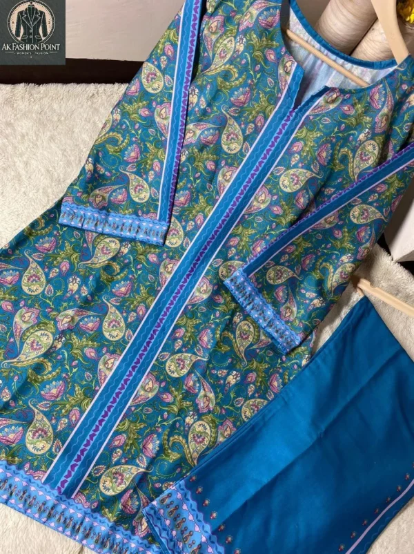 Swiss Lawn Printed Shirt Trouser Set Swiss Lawn Printed Shirt Trouser Set