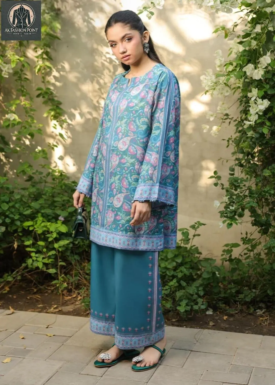 Swiss Lawn Printed Shirt Trouser Set