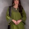 Women's Green Linen Suit 3PC