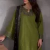 Women's Green Linen Suit 3PC
