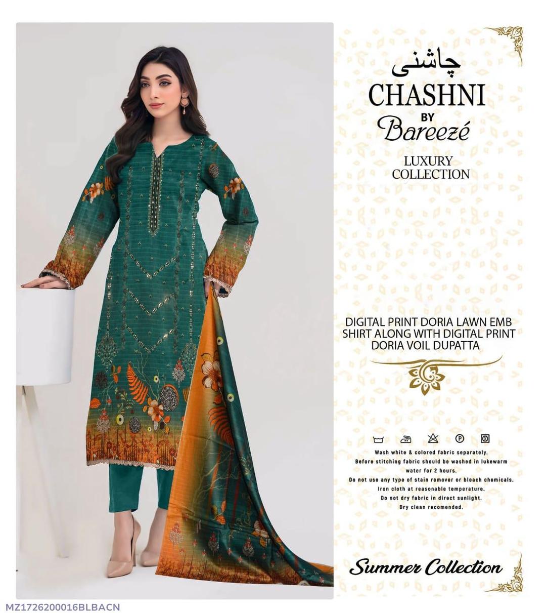 Women's Lawn Suit 3PC Unstitched